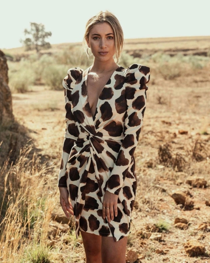 vestido zafari frunce