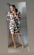 vestido zafari frunce