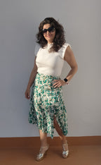 falda midi fantasia