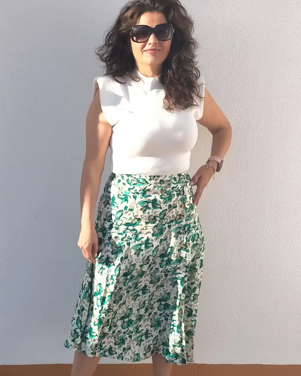 falda midi fantasia