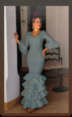 traje flamenca liso basico