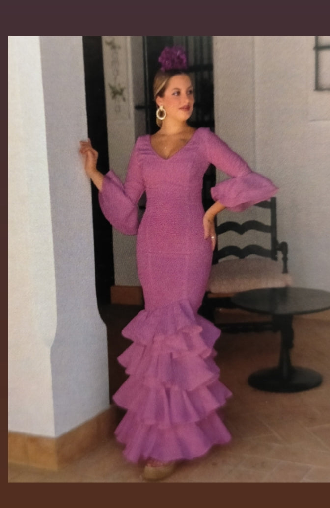 traje flamenca liso basico