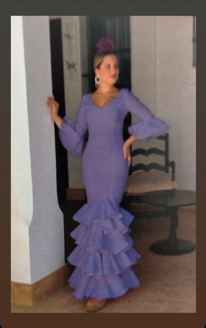 traje flamenca liso basico