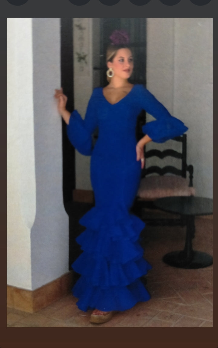 traje flamenca liso basico