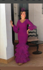 traje flamenca liso basico