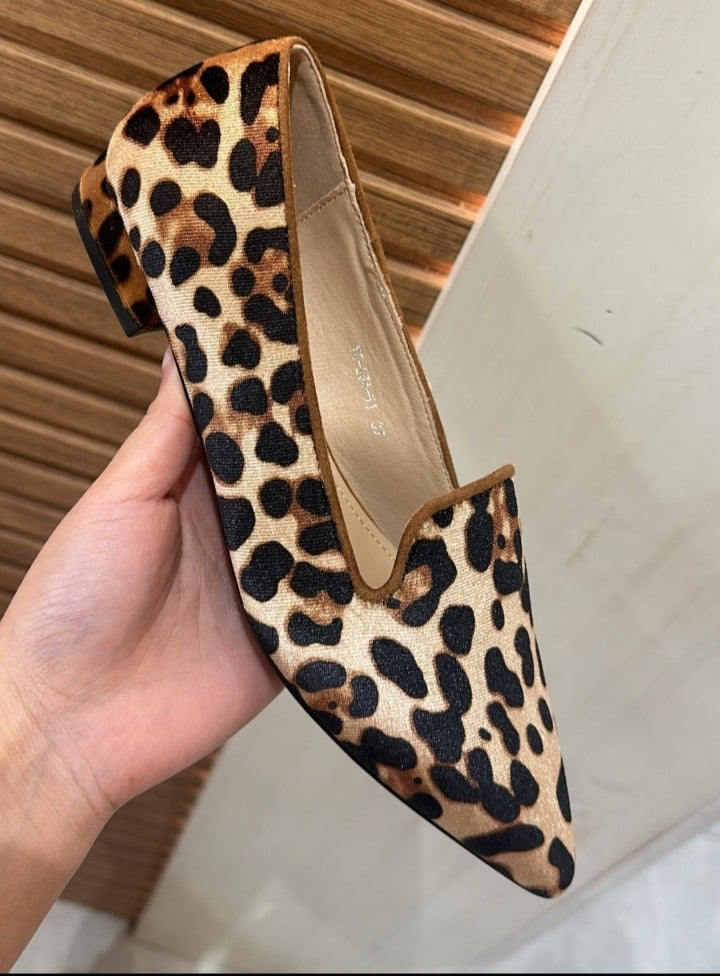 zapato animal print terciopelo