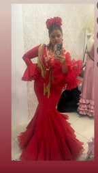 traje flamec clavel rojo