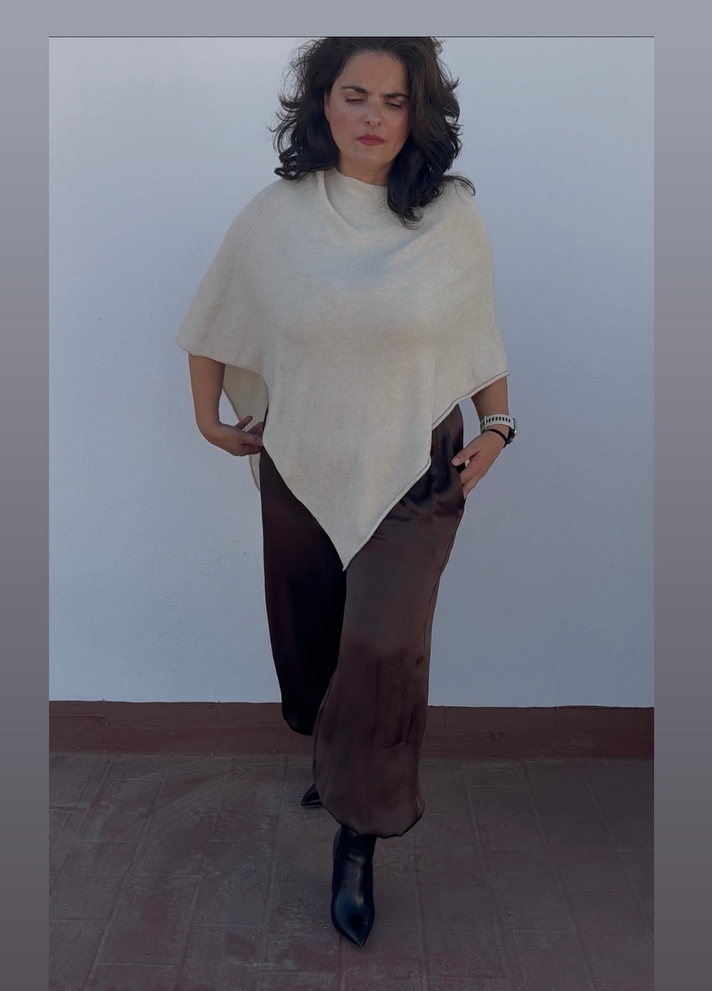poncho lana fina