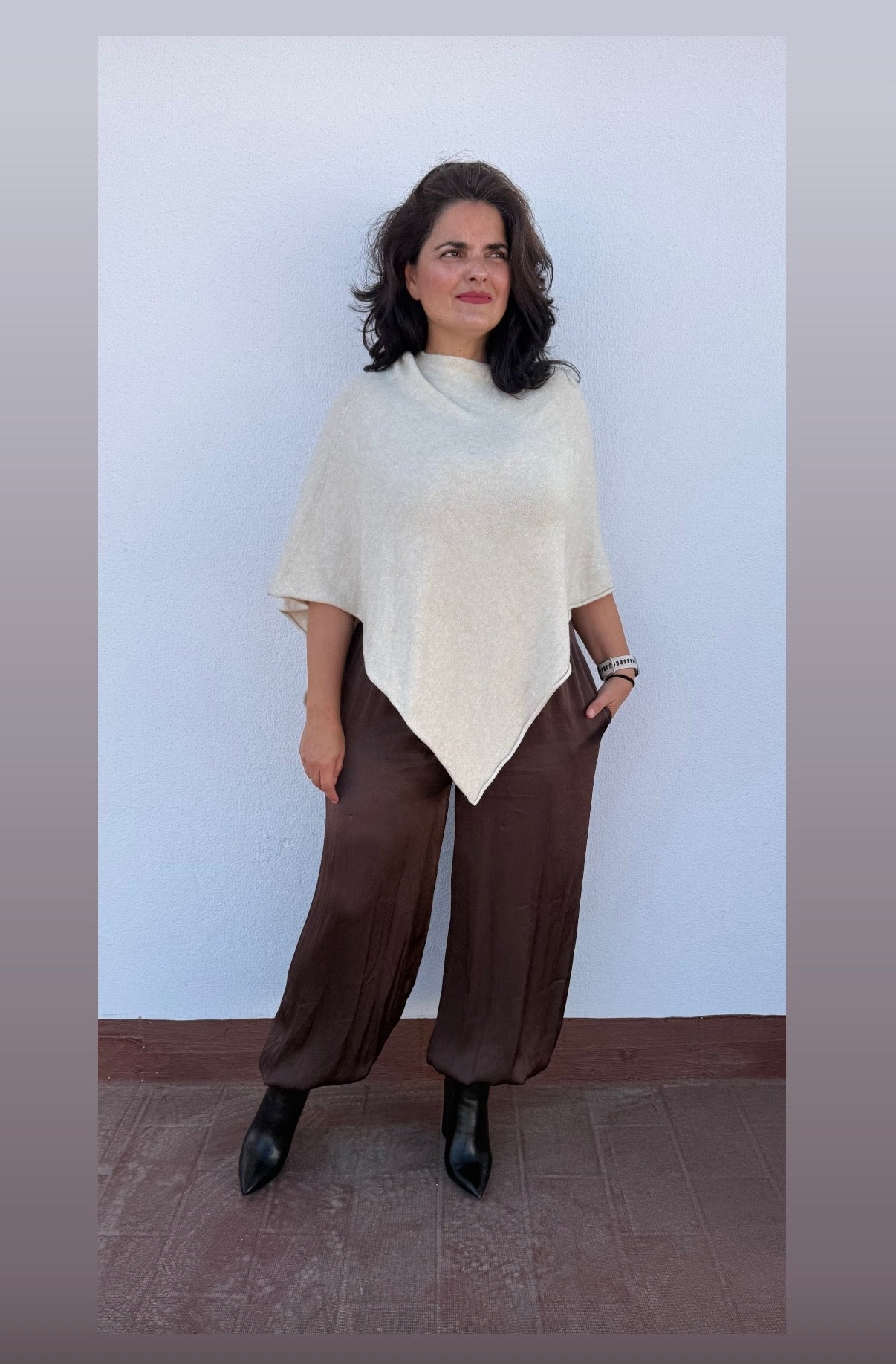 poncho lana fina