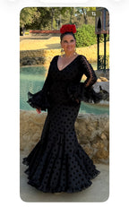 traje flamenca lunar terciopelo vera