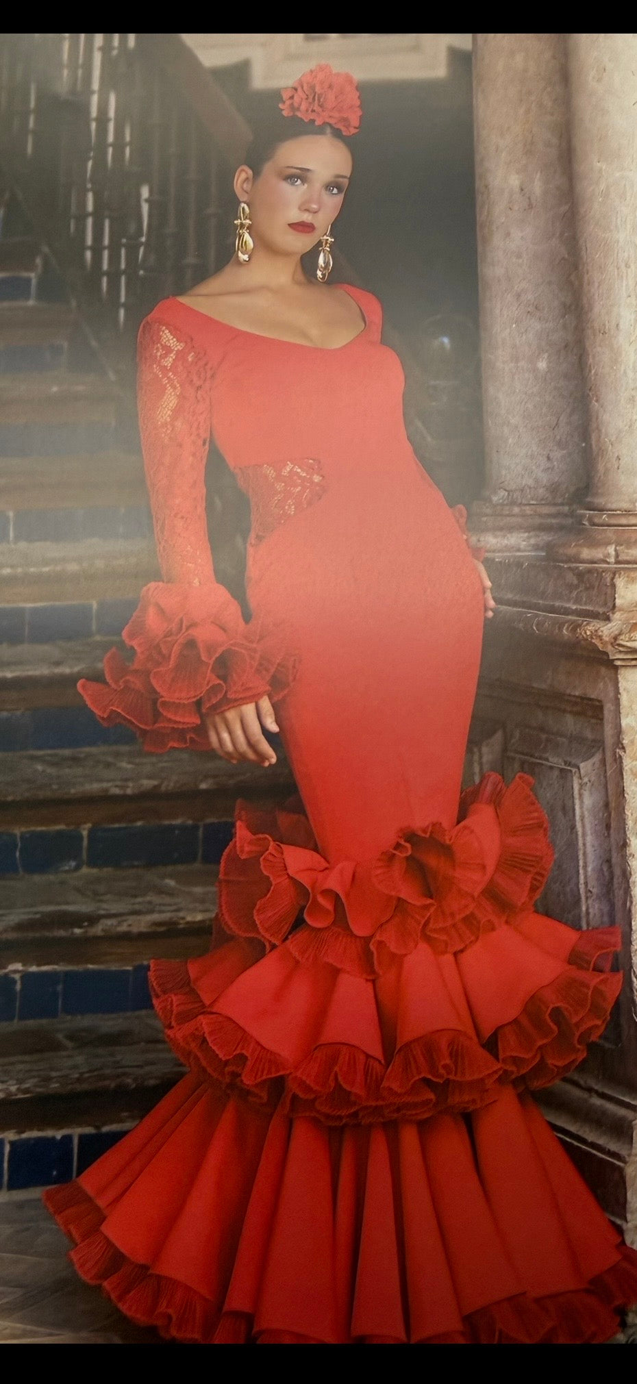 traje flamenca encaje