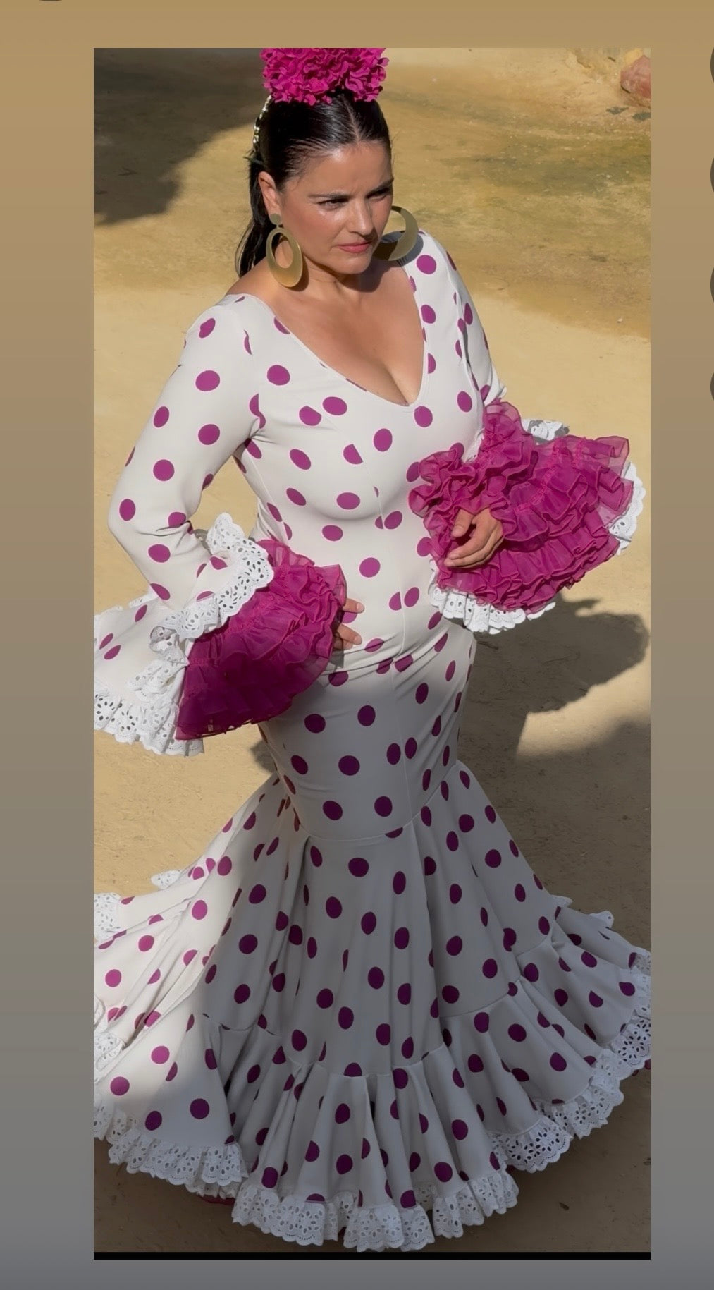 traje flamenca macarena lunar